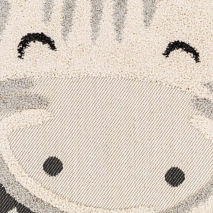 Kids Giraffe Bowtie Animal Print Nursery Outdoor Area Rug - Clearance