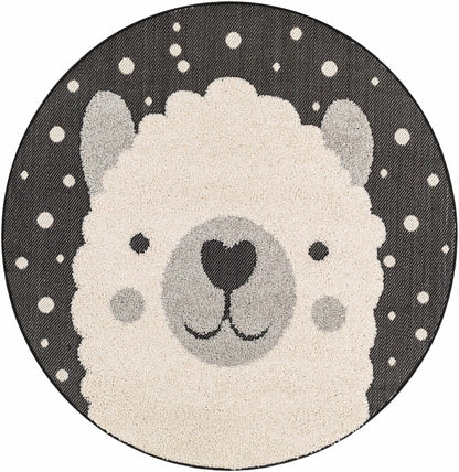 Kids Llama Animal Print Nursery Outdoor Area Rug - Clearance