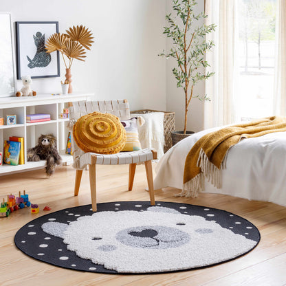 Kids Llama Animal Print Nursery Outdoor Area Rug - Clearance