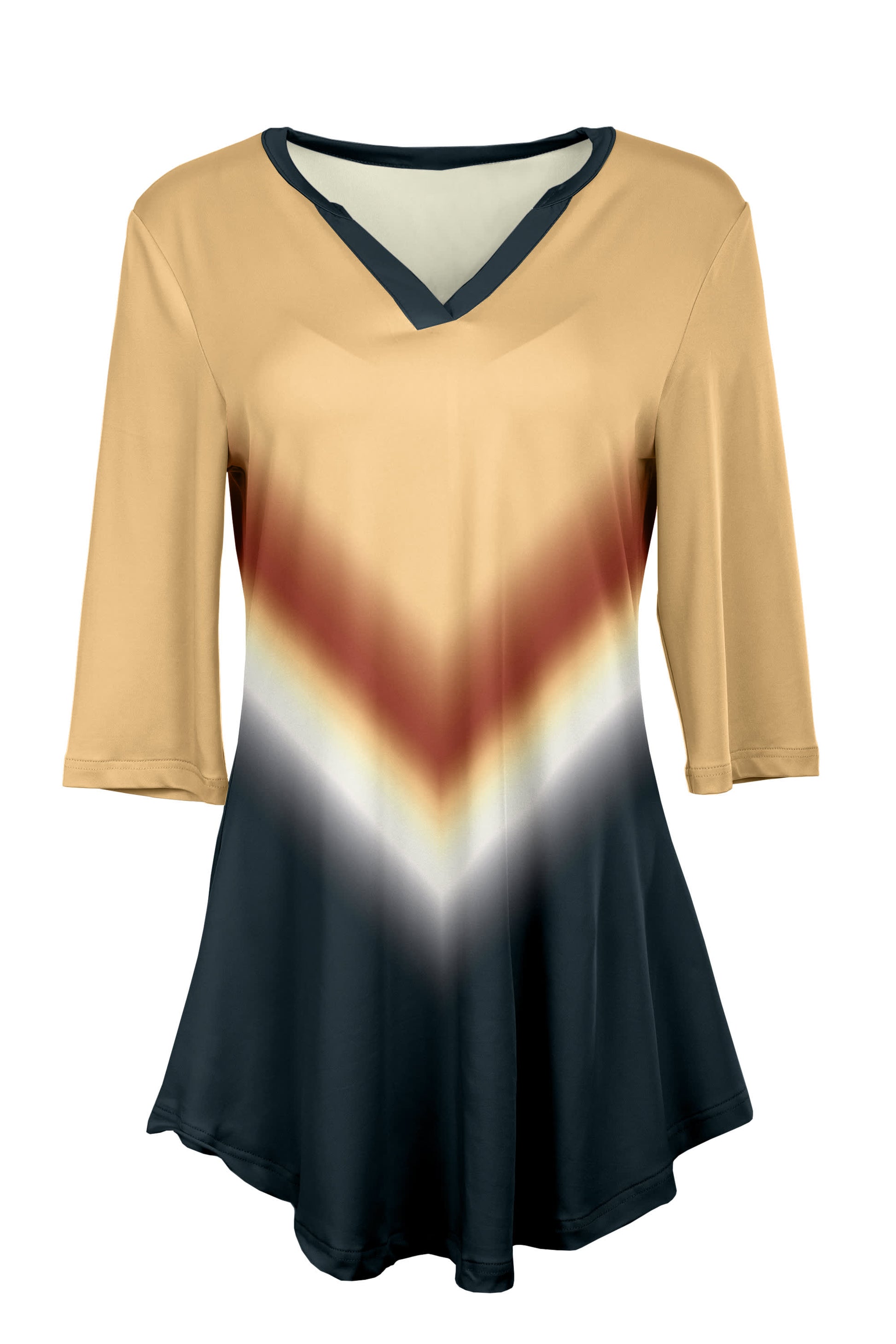 Yellow Navy Chevron Ombre-