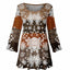 Brown White Floral Ombre