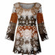 Brown White Floral Ombre