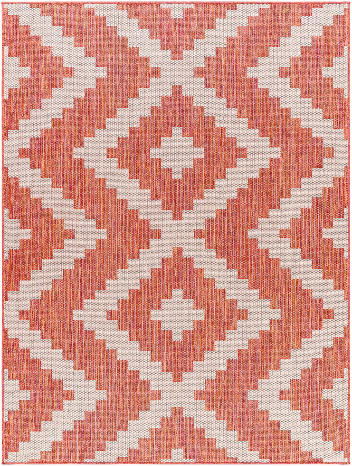 Anke Orange Outdoor Area Rug - Clearance