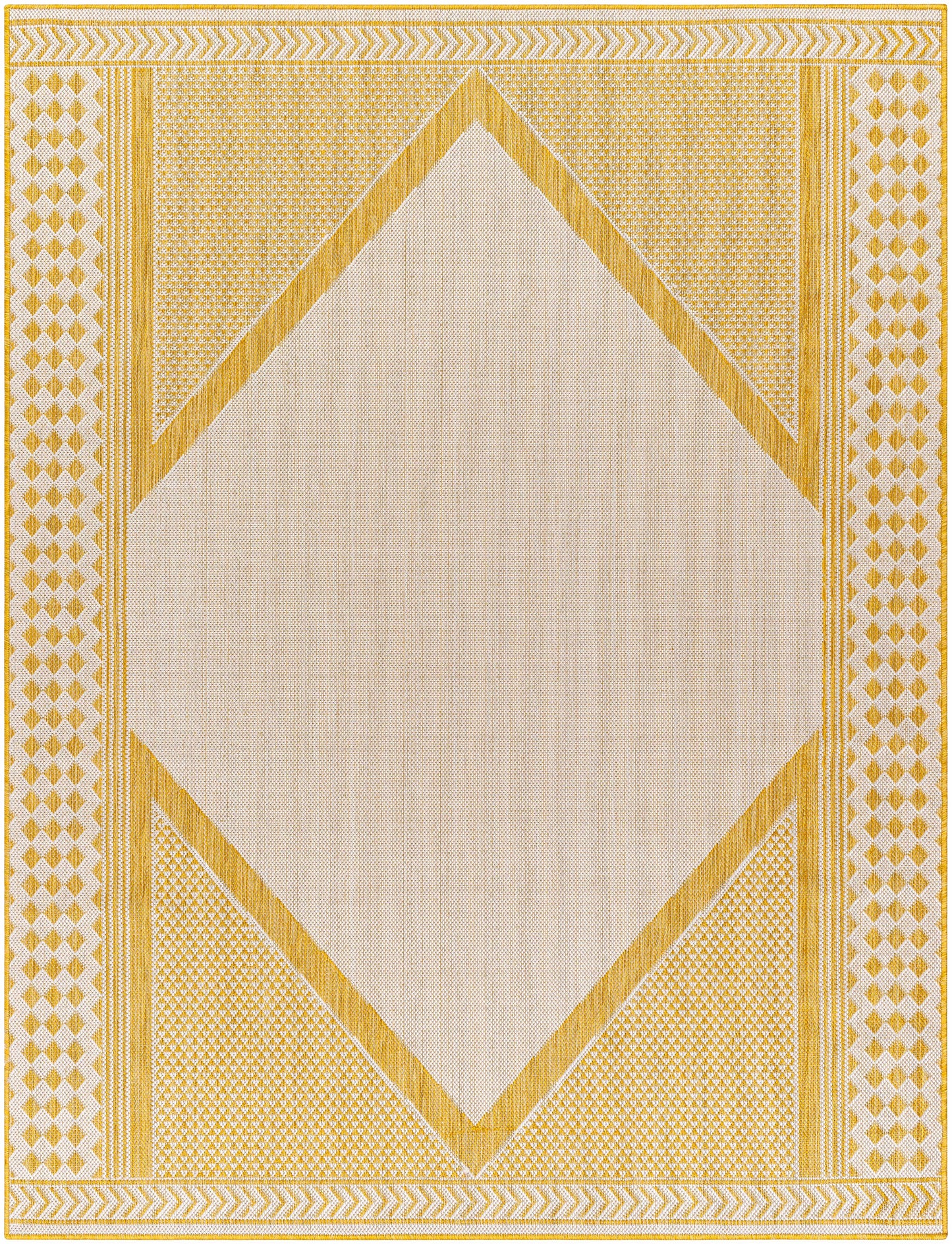 Efrem Mustard Outdoor Carpet Area Rug - Clearance