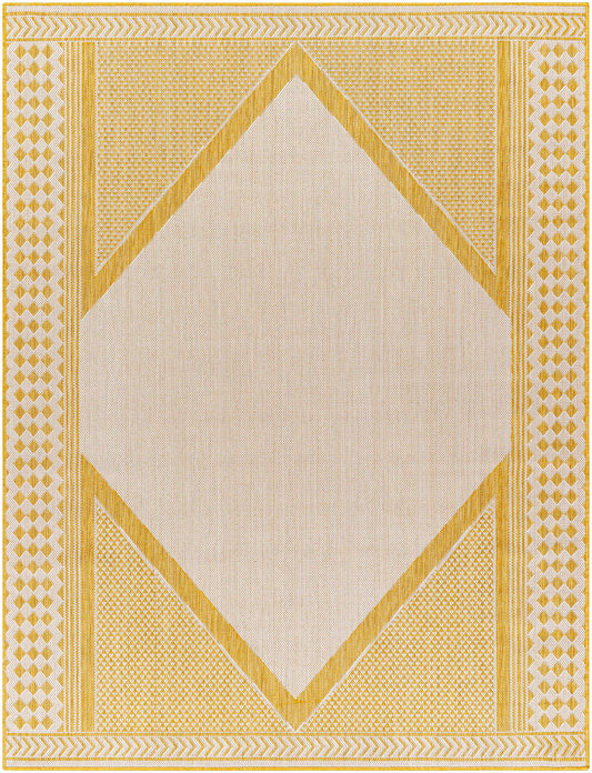 Efrem Mustard Outdoor Carpet Area Rug - Clearance