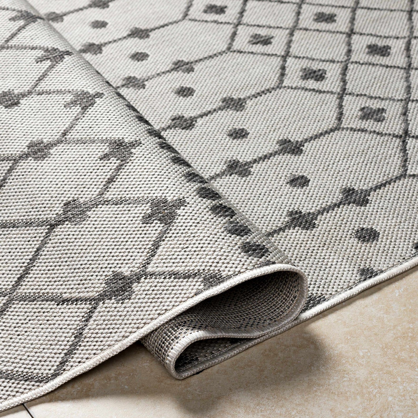 Lali Light Gray Outdoor Area Rug - Clearance