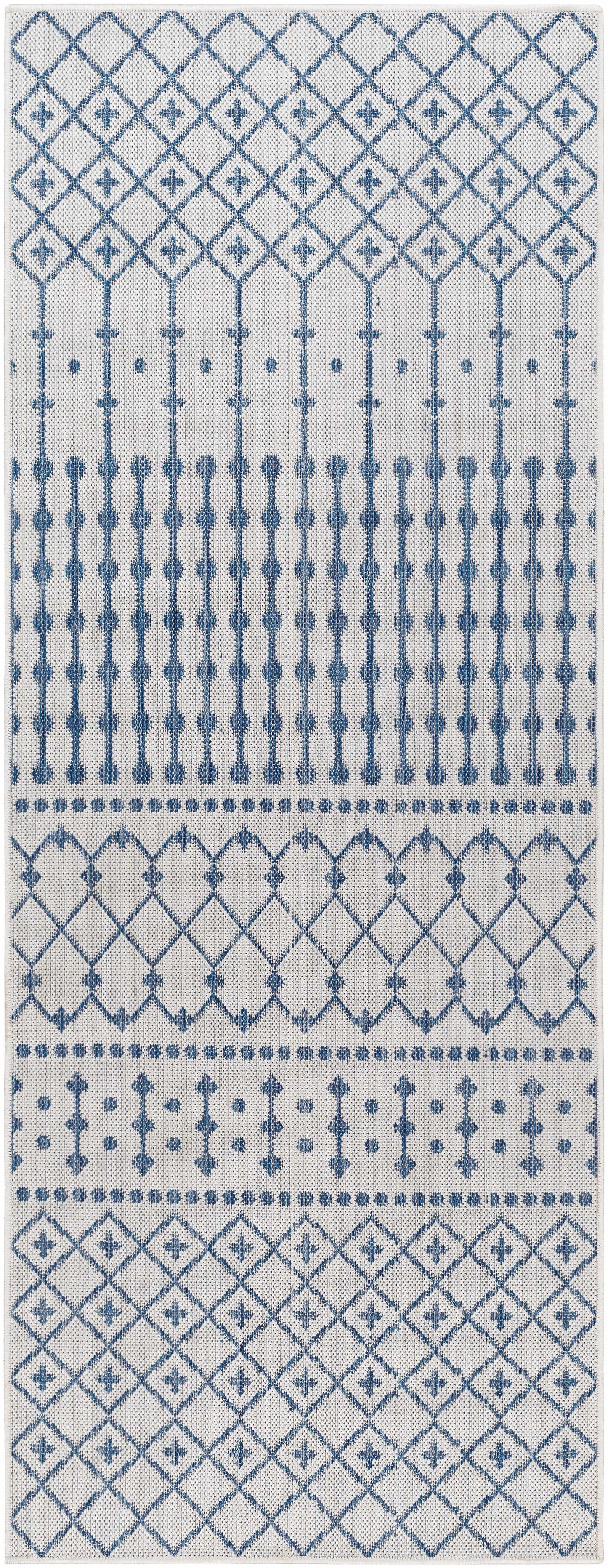 Lali Blue & Gray Outdoor Area Rug - Clearance