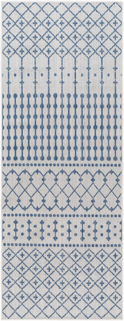 Lali Blue & Gray Outdoor Area Rug - Clearance
