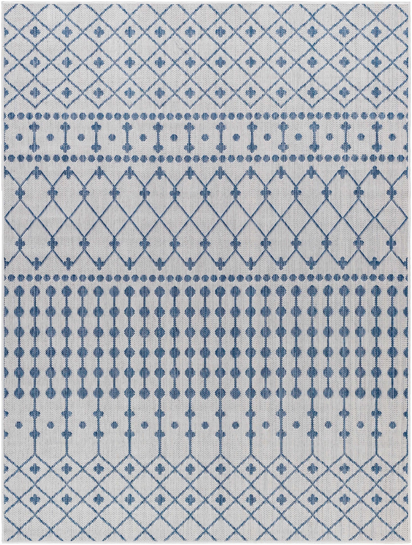 Lali Blue & Gray Outdoor Area Rug - Clearance
