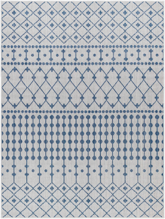Lali Blue & Gray Outdoor Area Rug - Clearance