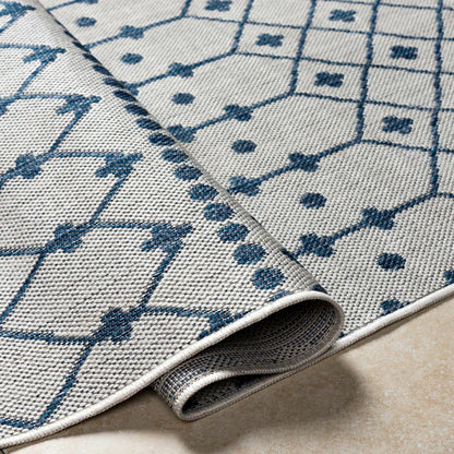 Lali Blue & Gray Outdoor Area Rug - Clearance