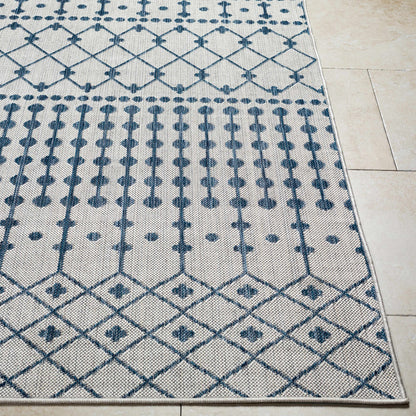 Lali Blue & Gray Outdoor Area Rug - Clearance