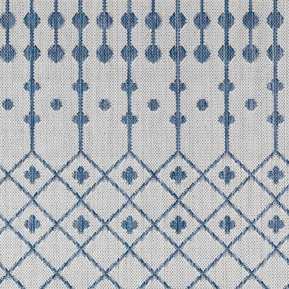 Lali Blue & Gray Outdoor Area Rug - Clearance