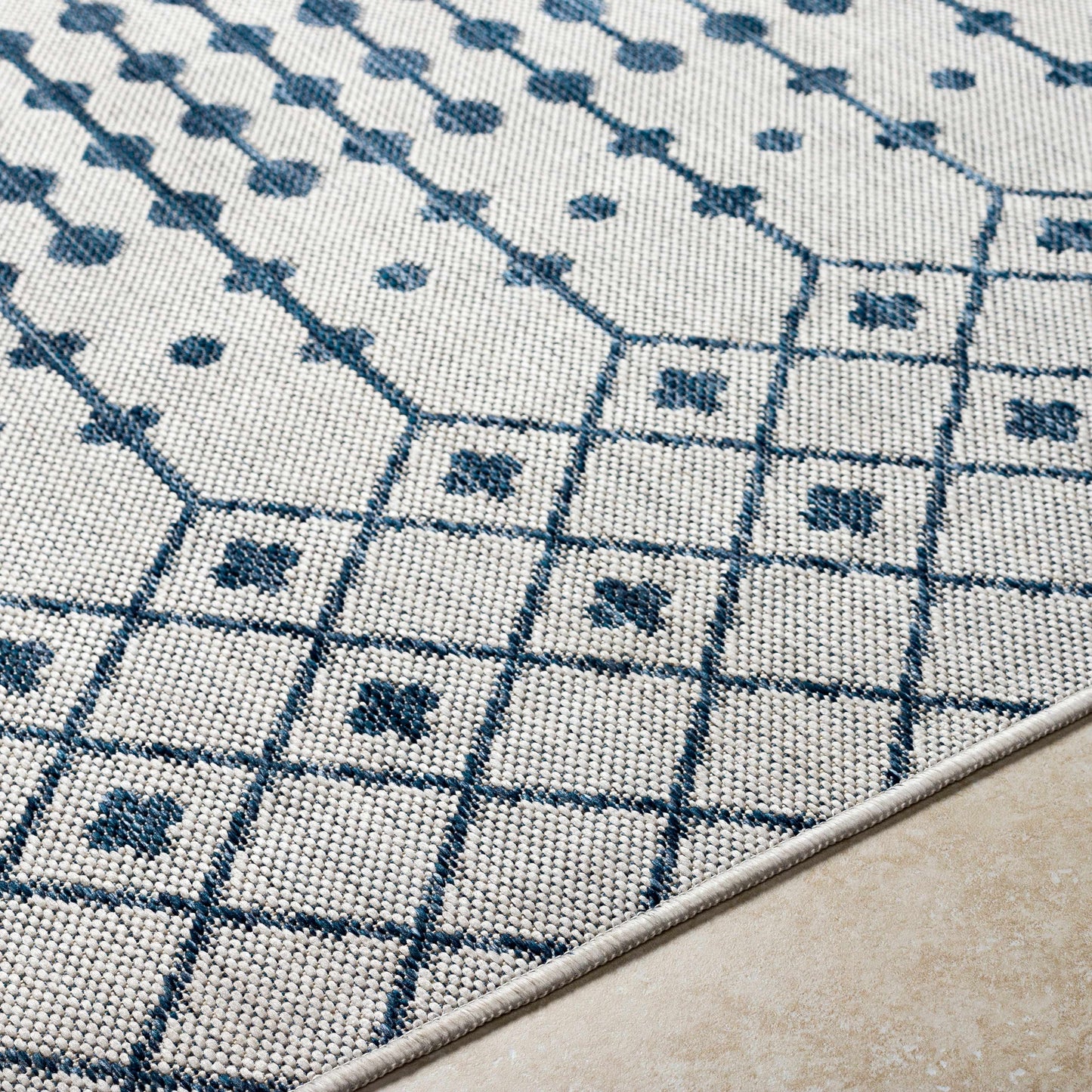 Lali Blue & Gray Outdoor Area Rug - Clearance