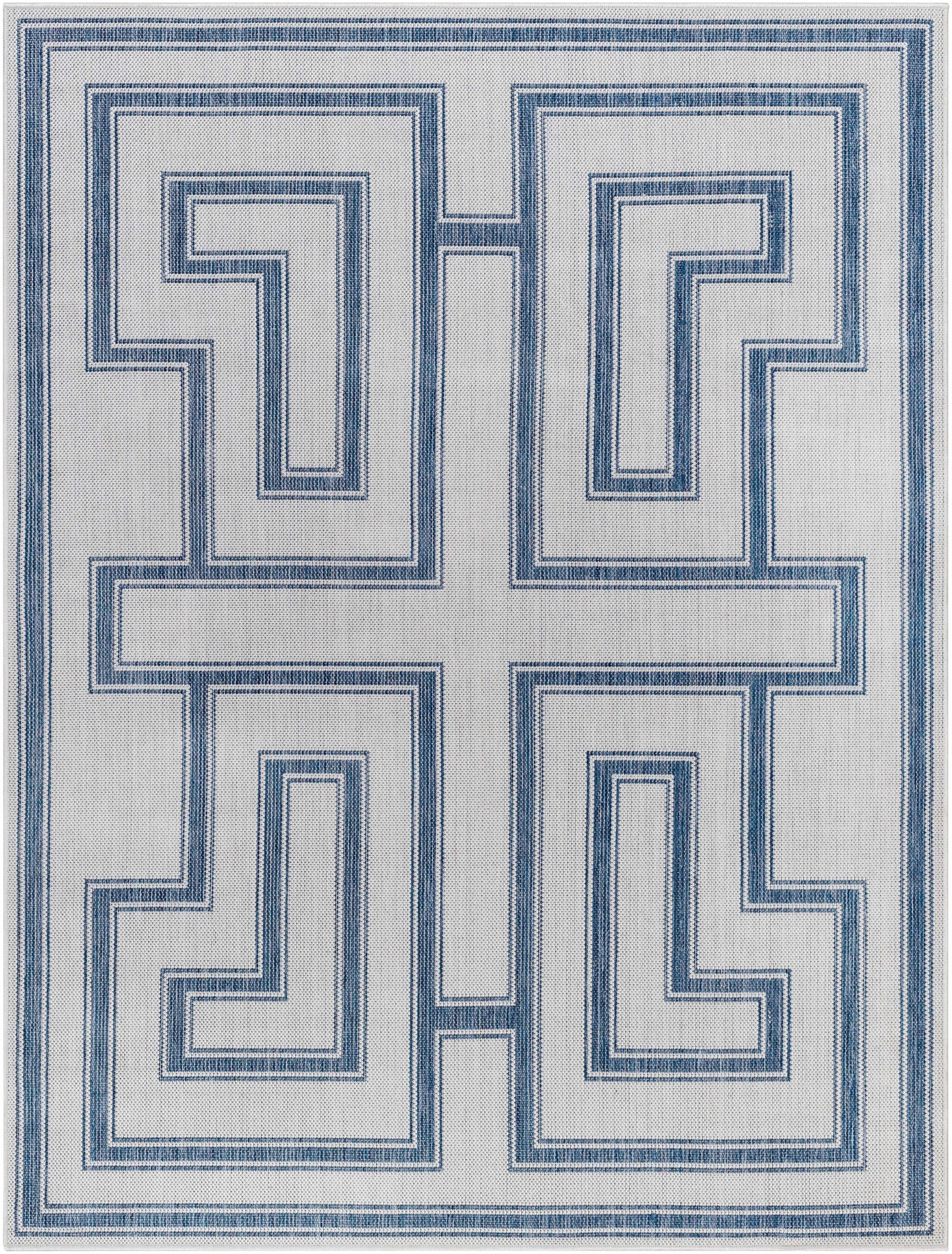 Taro Blue & Gray Outdoor Area Rug - Clearance