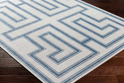 Taro Blue & Gray Outdoor Area Rug - Clearance