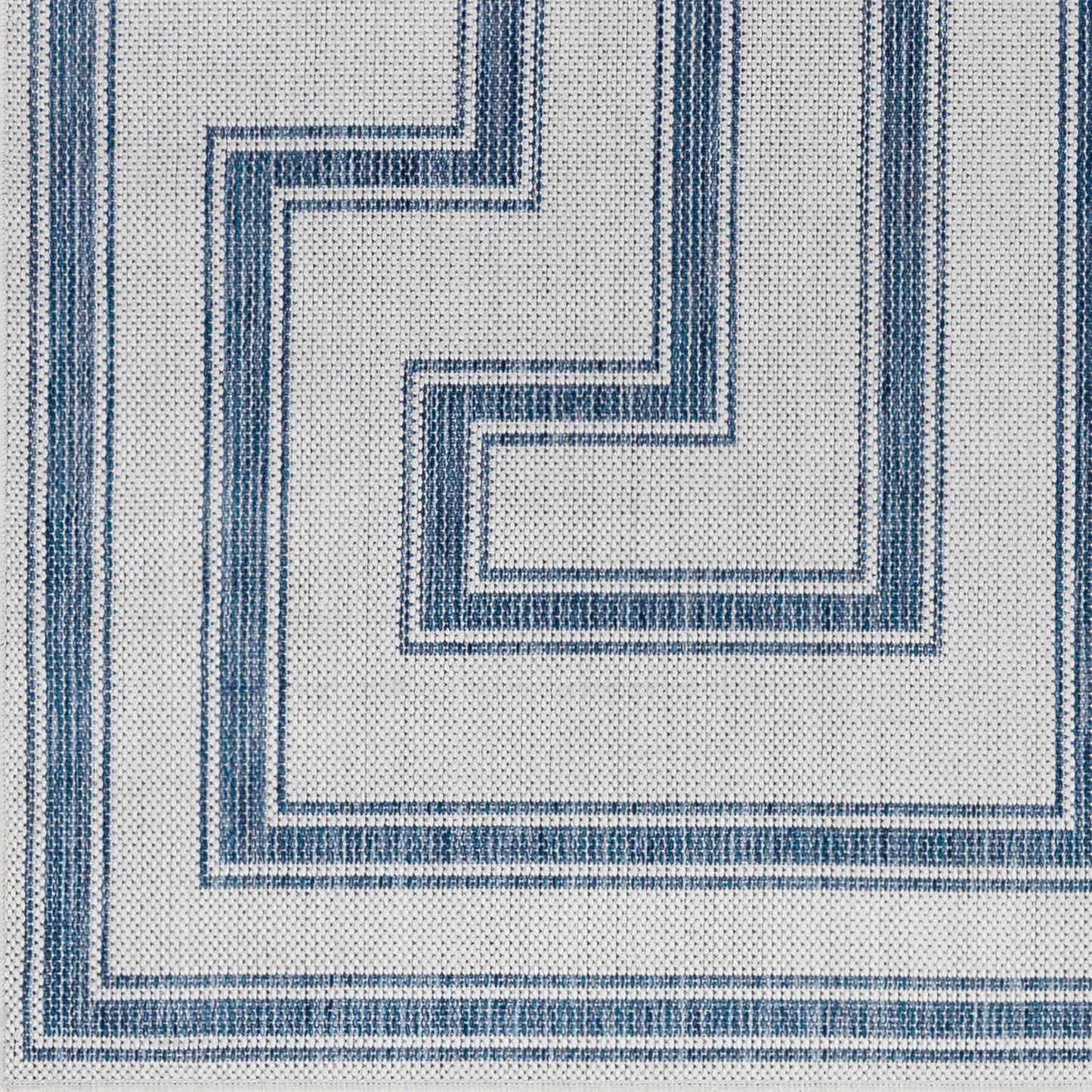 Taro Blue & Gray Outdoor Area Rug - Clearance