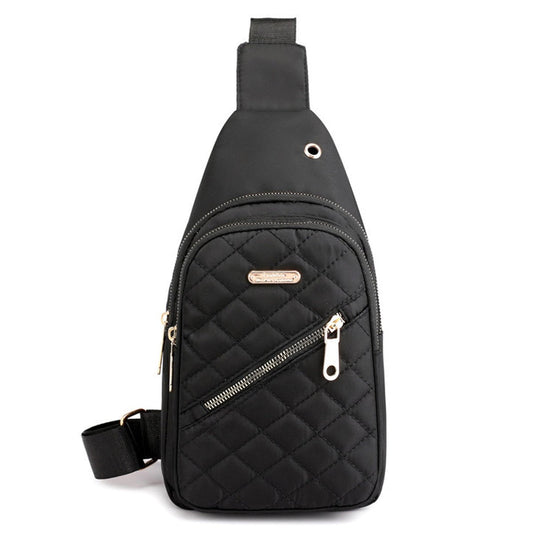 Women's Shoulder Sling Bag - Nylon Adjustable Strap Crossbody Purse