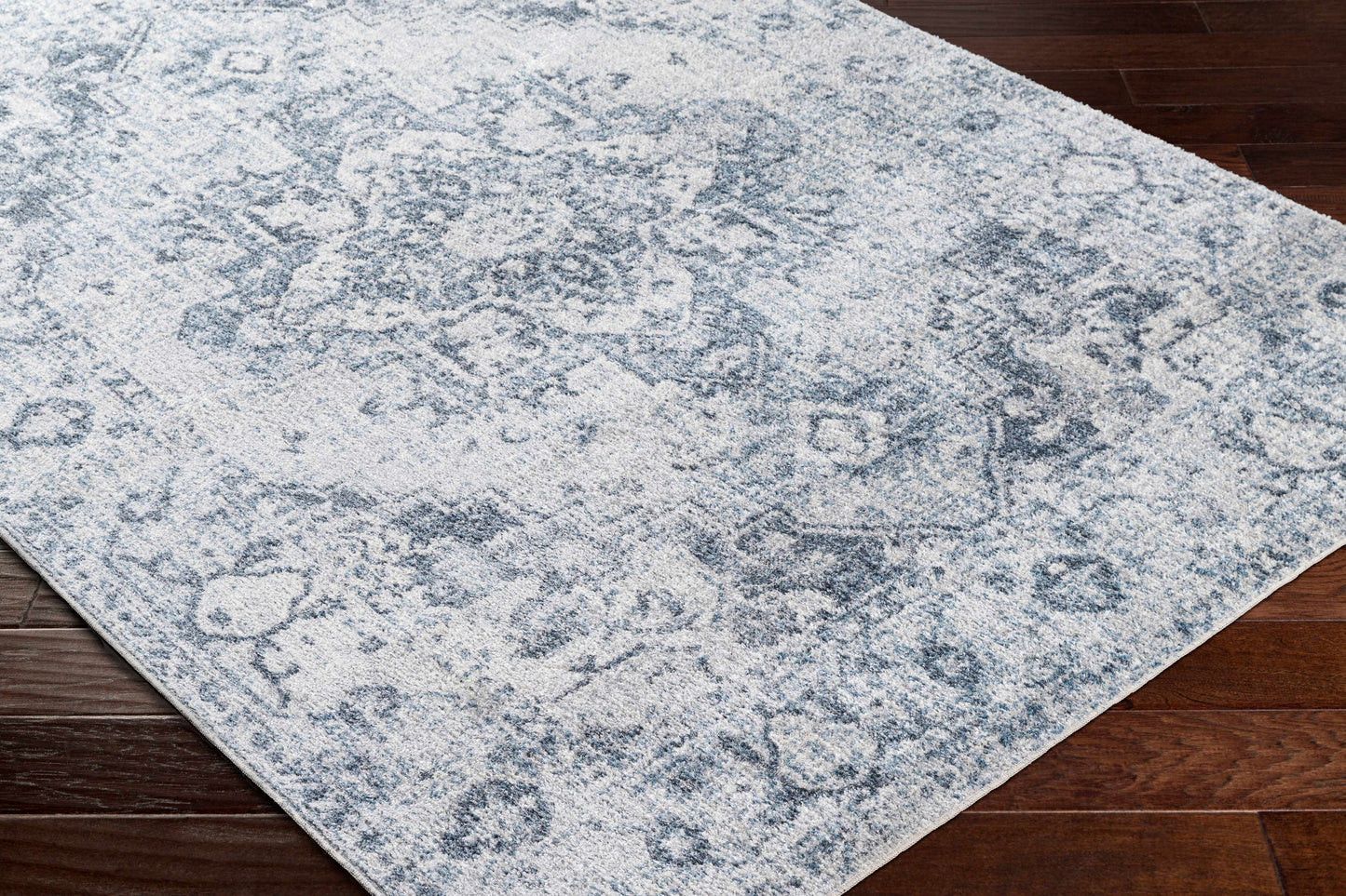Ankti Aqua Washable Area Rug - Clearance