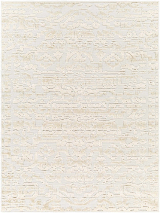 Beren Cream Washable Area Rug - Clearance