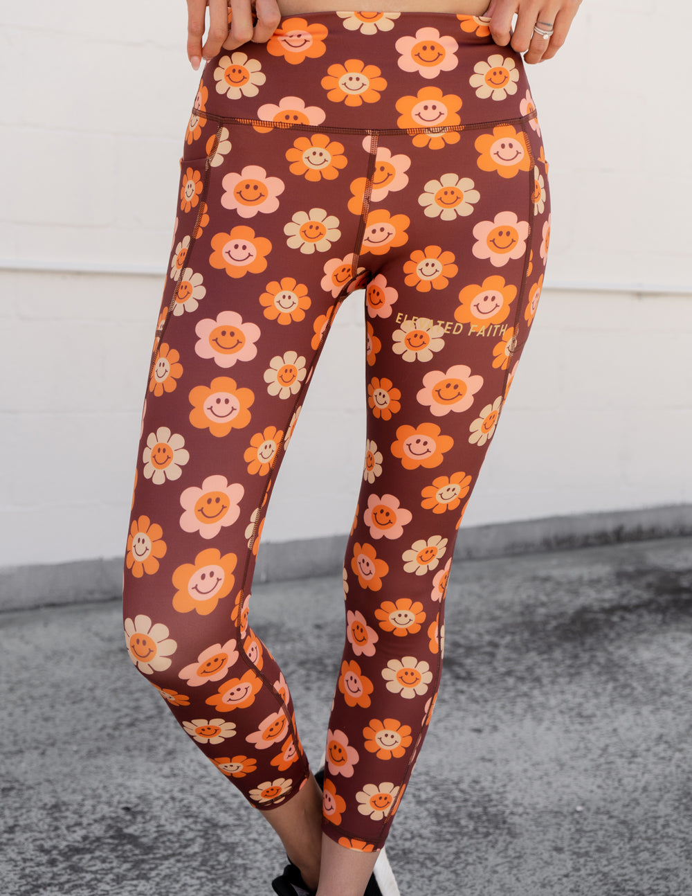 Elevated Faith Smiley Flower Legging
