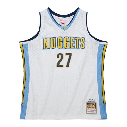 Men's Mitchell & Ness White Jersey NUGGets 2016 Jamal Murray
