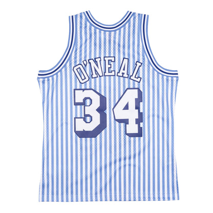 Mitchell & Ness Men's NBA Striped Swingman Jersey 1996 La Lakers Shaquille O'Neal Jerseys