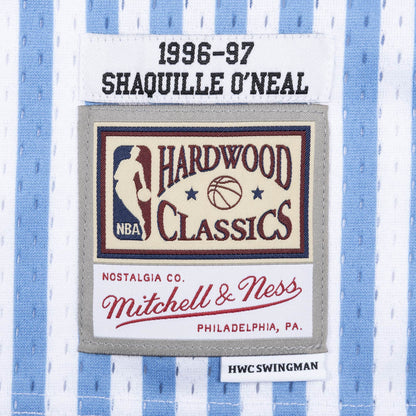 Mitchell & Ness Men's NBA Striped Swingman Jersey 1996 La Lakers Shaquille O'Neal Jerseys