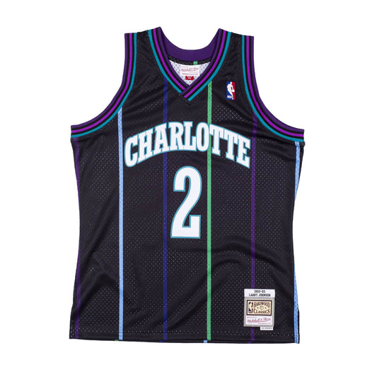 Men's Mitchell & Ness NBA Reload Swingman Jersey Hornets 1992 Larry Johnson
