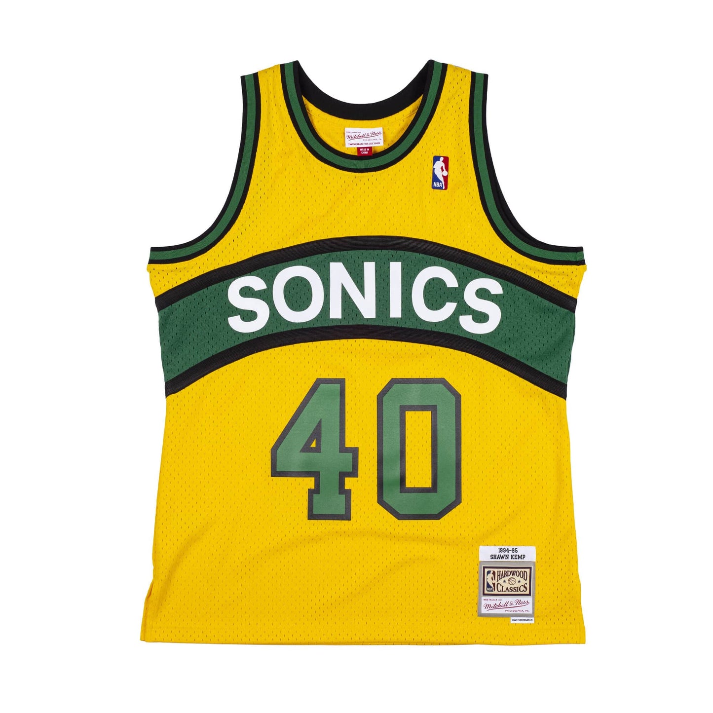 Men's Mitchell & Ness NBA Reload Swingman Jersey Supersonics 1994 Shawn Kemp