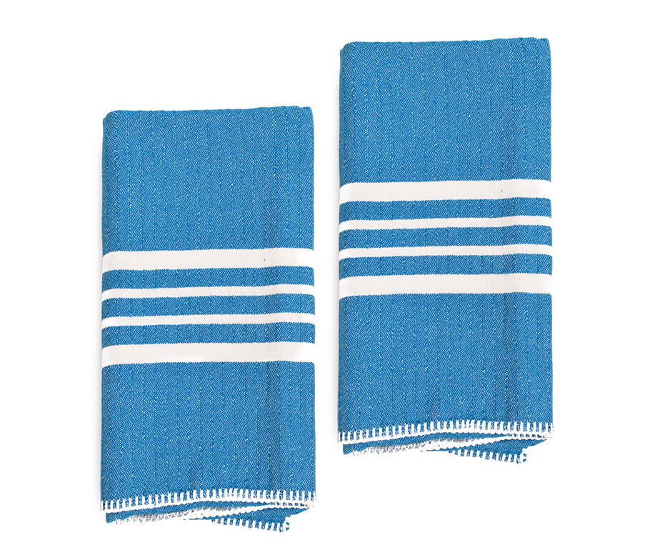 Farmhouse Hand Towel , Without Fringes ( Set of 2 )