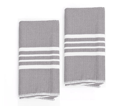 Farmhouse Hand Towel , Without Fringes ( Set of 2 )