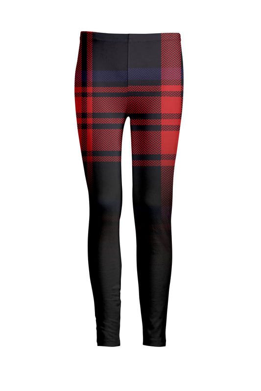 Red & Navy Plaid Mix Print-