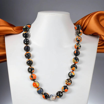 Black and orange-