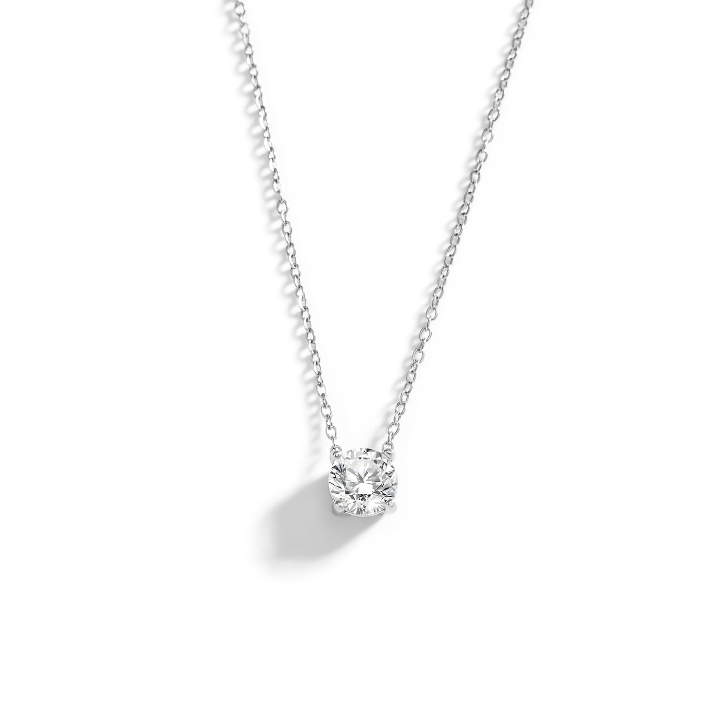 Mint & Lily Dainty Solitaire Pendant Necklace