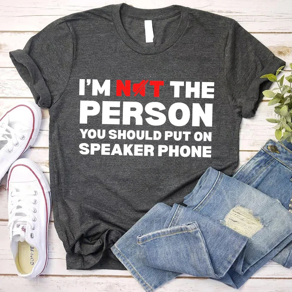 Speaker Phone Unisex T-Shirt – Funny Talk Loud Tee