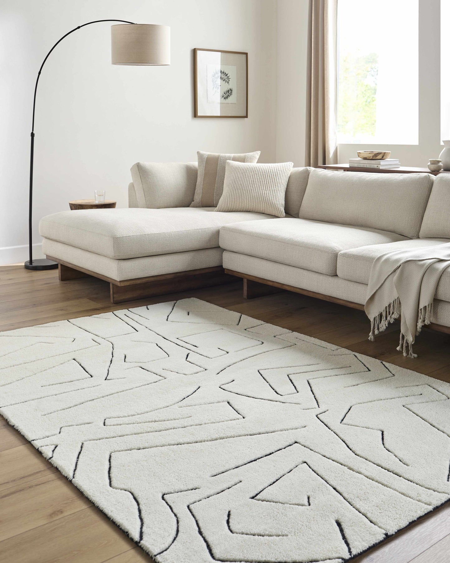 Mony Rose Cream Area Rug