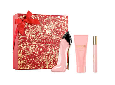 Carolina Herrera Good Girl Blush 3 Pcs Set: 2.7 Eau De Parfum Spray + 0.34 Eau De Parfum Spray + 3.4 Body Lotion