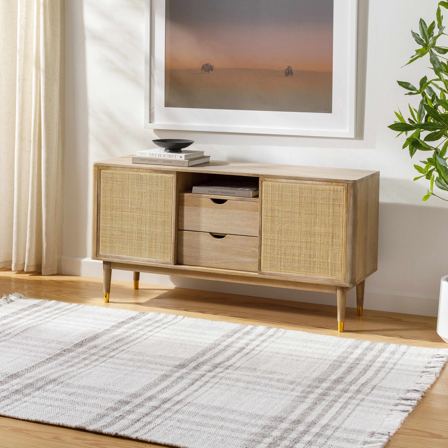 Inara Plaid Area Rug - Clearance
