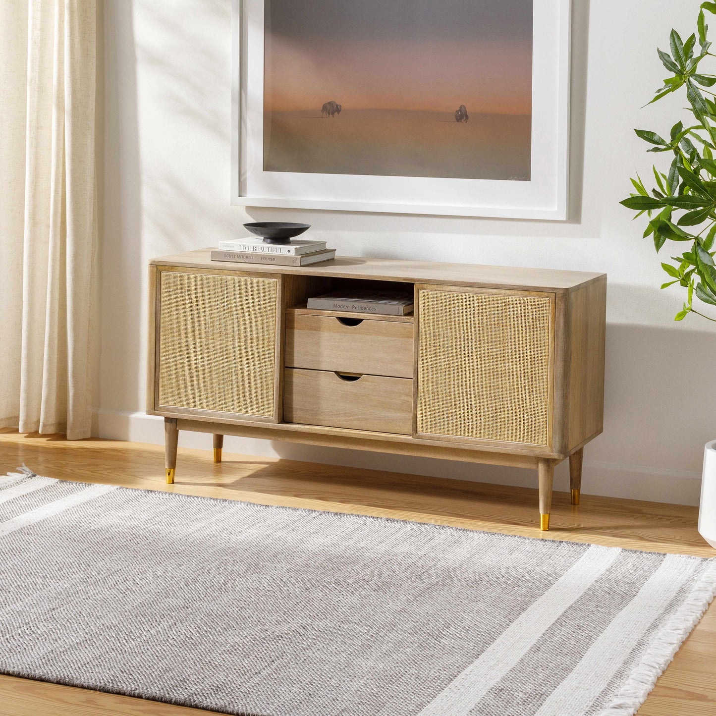 Loic Light Brown Area Rug - Clearance