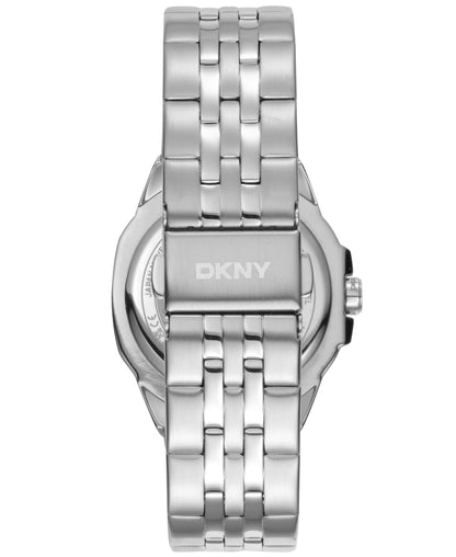 Dkny Women Watch, Silver Color Case, Blue Dial, Stainless Steel Metal Bracelet, 3 Hands, 5 Atm-2