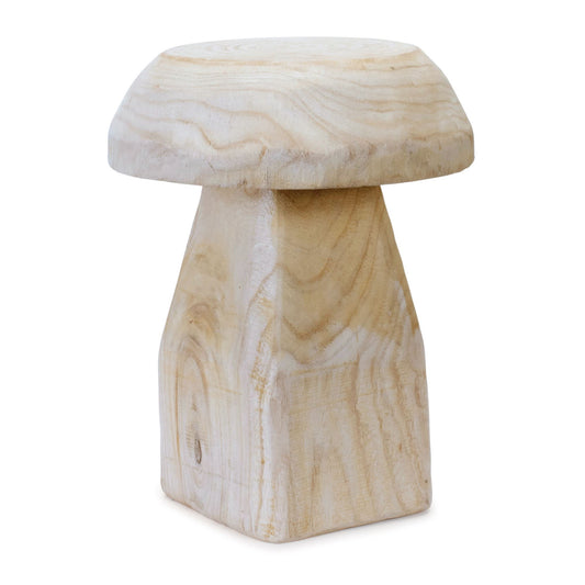 Melrose International Wood Mushroom Stool 15.5"H