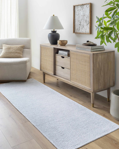 Isako Light Blue Solid Washable Rug - Clearance