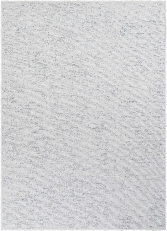 Isako Cream & Gray Solid Washable Area Rug - Clearance