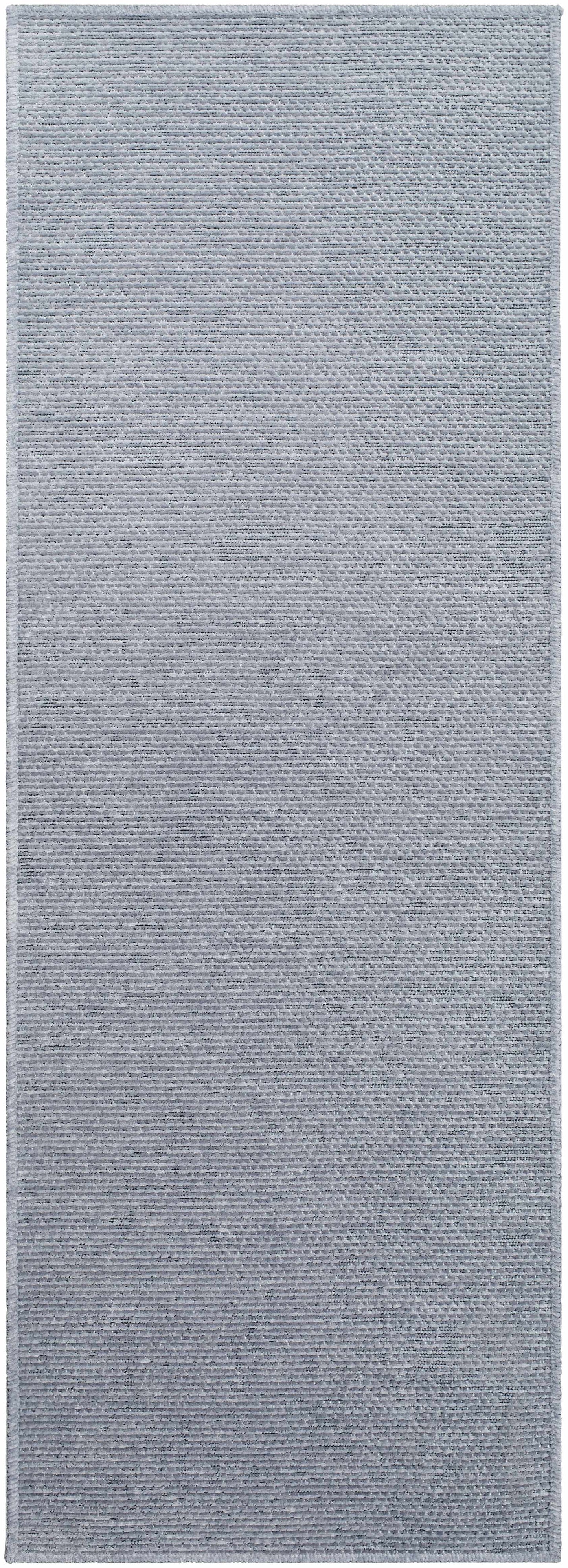 Isako Blue & Gray Solid Washable Area Rug - Clearance