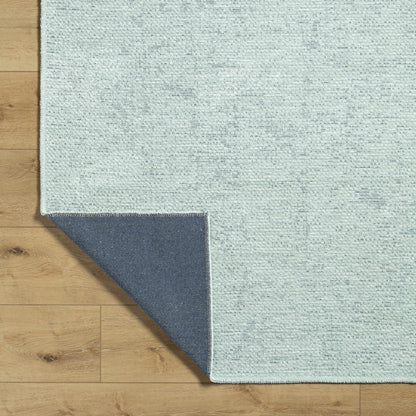 Isako Seafoam Solid Washable Area Rug