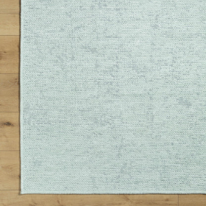 Isako Seafoam Solid Washable Area Rug