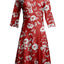 Red & White Floral Print