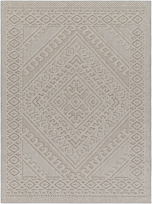 Hibah Natural Gray Outdoor Area Rug - Clearance