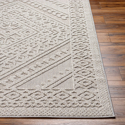 Hibah Natural Gray Outdoor Area Rug - Clearance